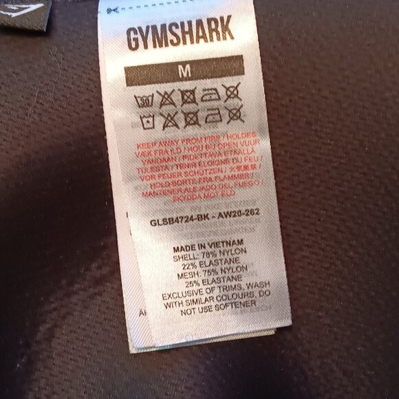 Gymshark women's black padded cup sports athletic bra sz Medium - Picture 9 of 12